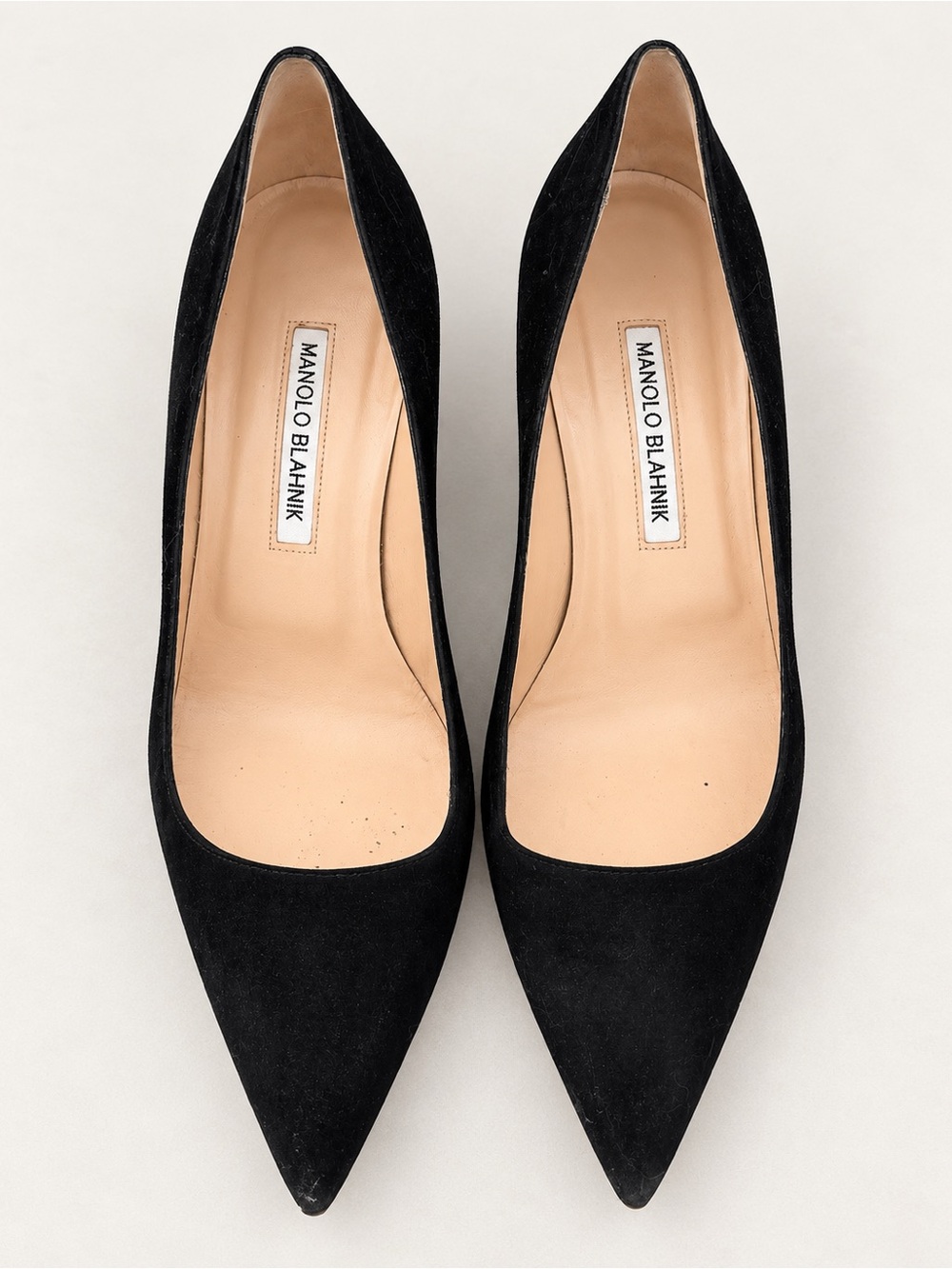 MANOLO BLAHNIK BB Black Suede Pointed Toe Pumps 39 US 8.5-9